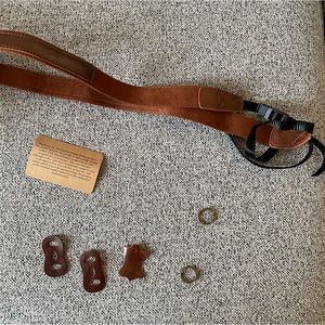Authentic leather camera strap - new